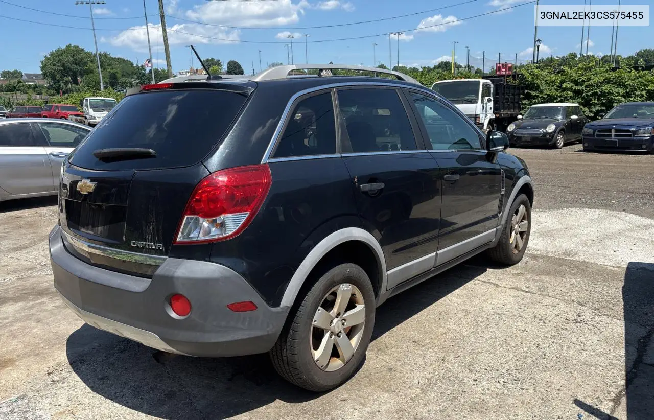 2012 Chevrolet Captiva Sport VIN: 3GNAL2EK3CS575455 Lot: 62692515