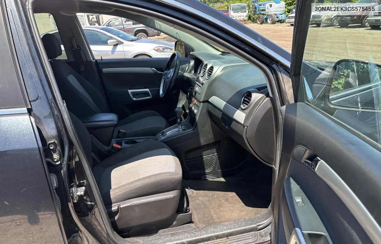2012 Chevrolet Captiva Sport VIN: 3GNAL2EK3CS575455 Lot: 62692515