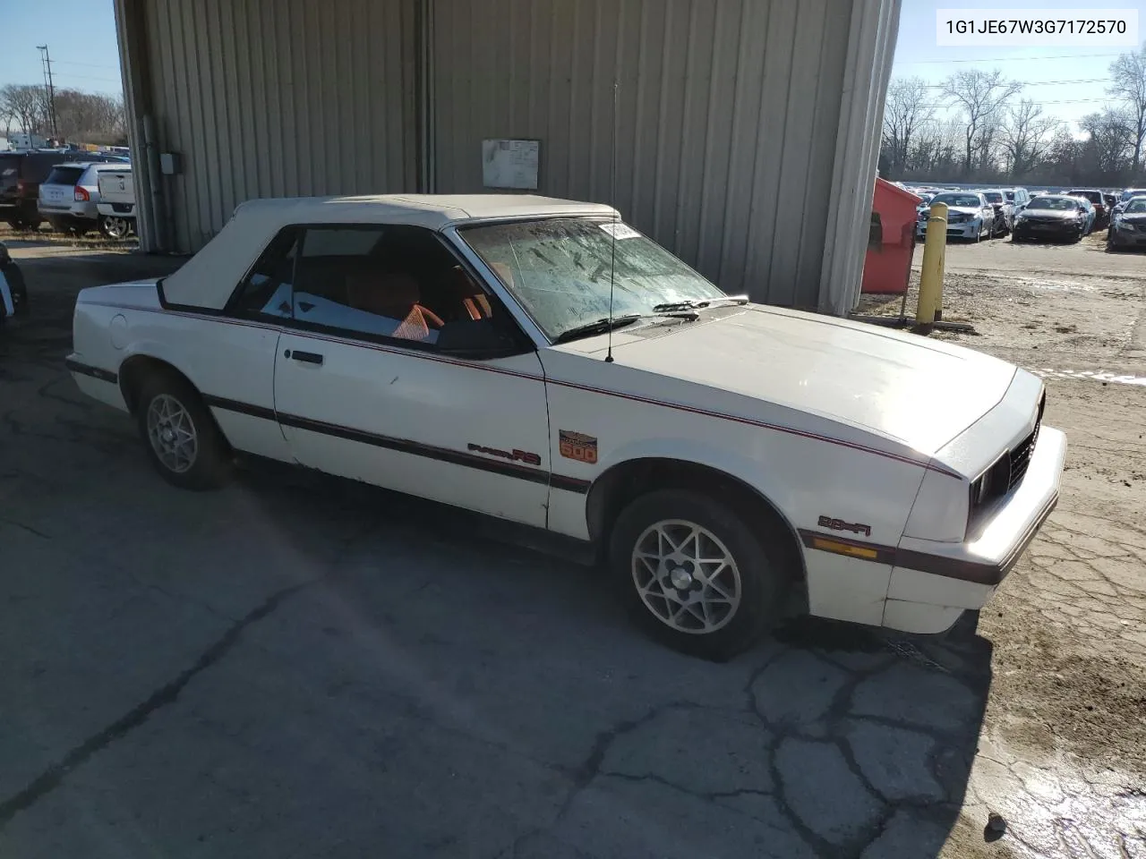1986 Chevrolet Cavalier Rs VIN: 1G1JE67W3G7172570 Lot: 87169464