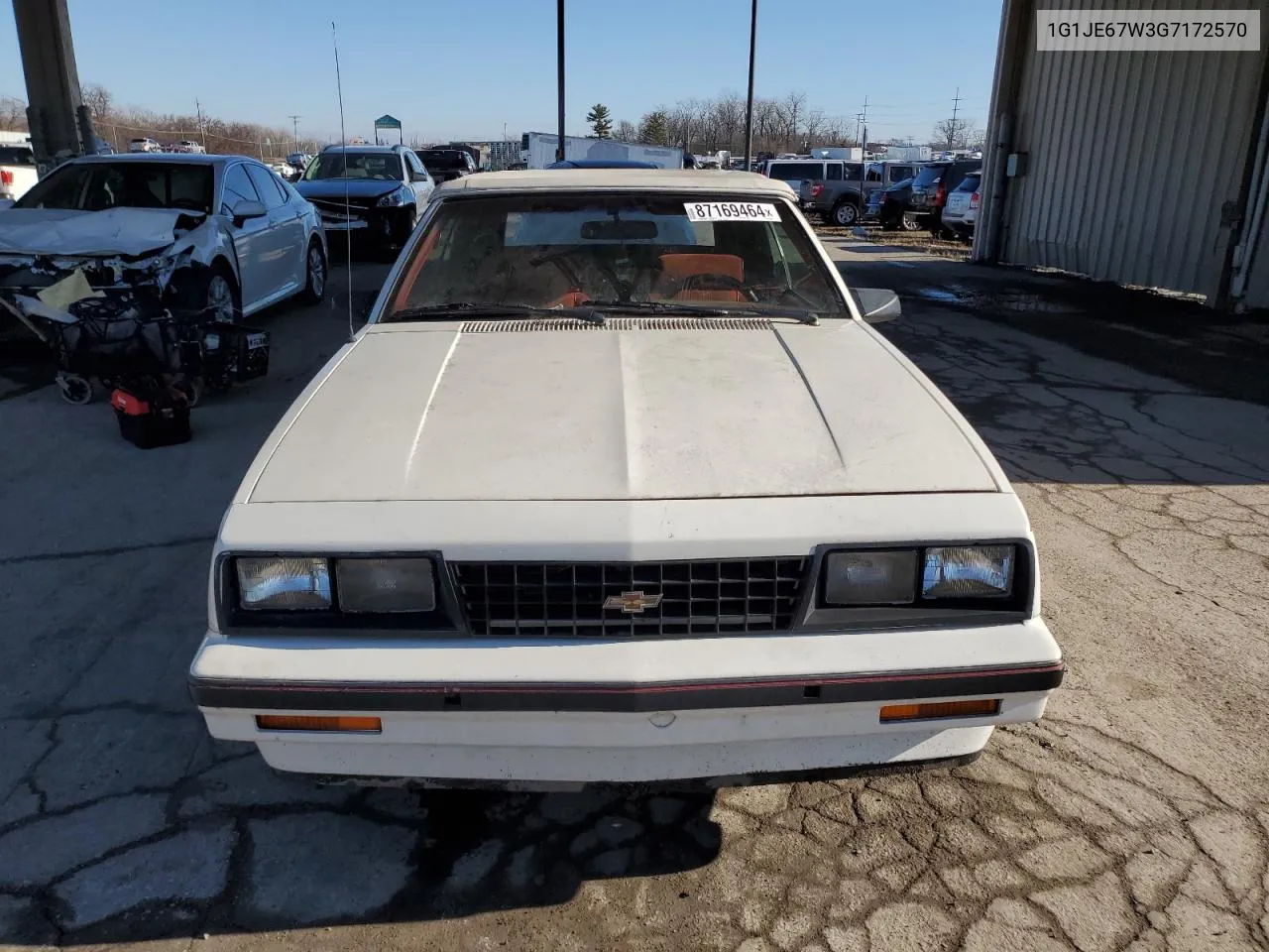 1986 Chevrolet Cavalier Rs VIN: 1G1JE67W3G7172570 Lot: 87169464