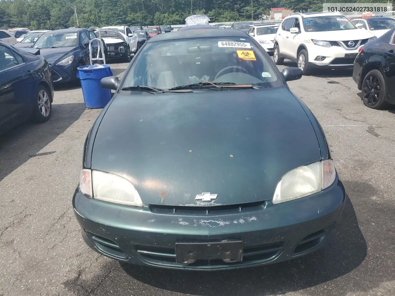 2002 Chevrolet Cavalier Base VIN: 1G1JC524027331818 Lot: 64802955