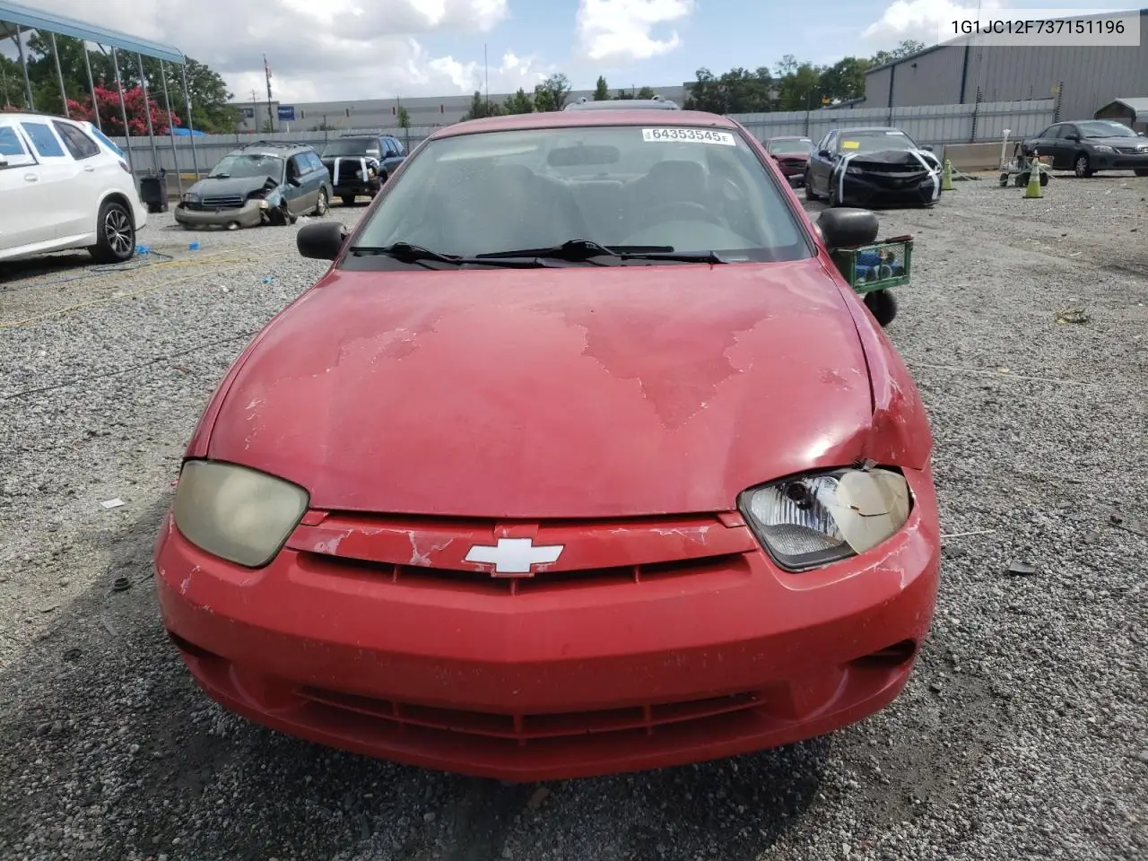 2003 Chevrolet Cavalier VIN: 1G1JC12F737151196 Lot: 64353545