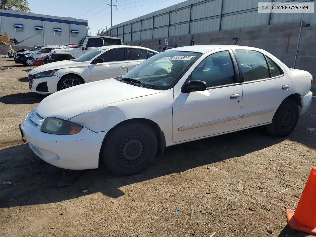 2003 Chevrolet Cavalier VIN: 1G1JC52F837297596 Lot: 65199645