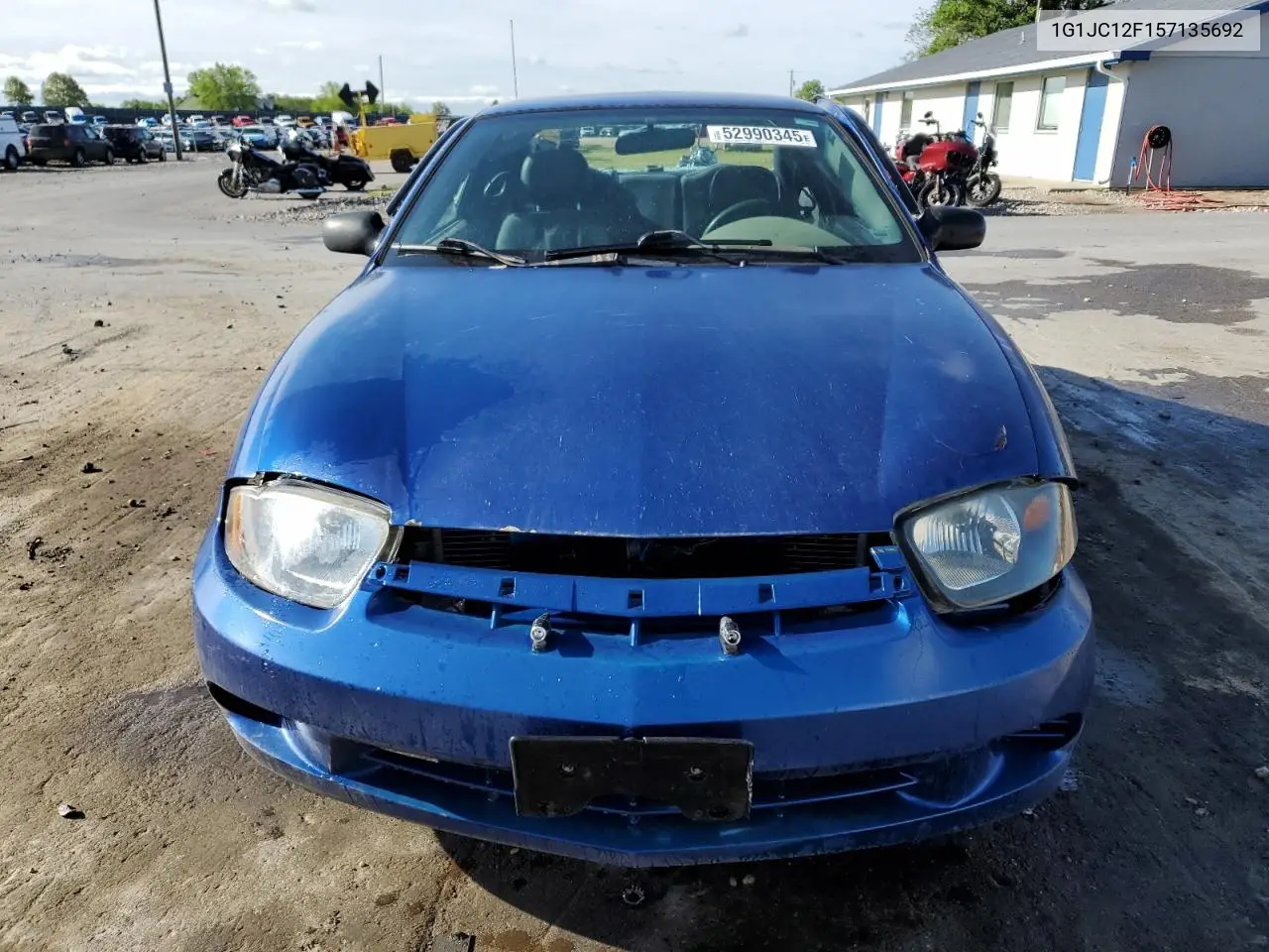 2005 Chevrolet Cavalier VIN: 1G1JC12F157135692 Lot: 52990345