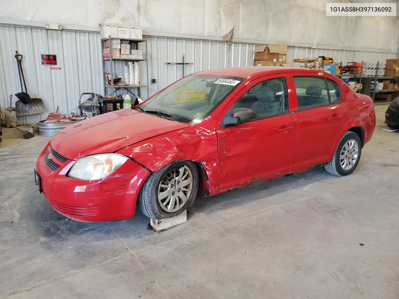 2009 Chevrolet Cobalt Ls VIN: 1G1AS58H397136092 Lot: 56584465