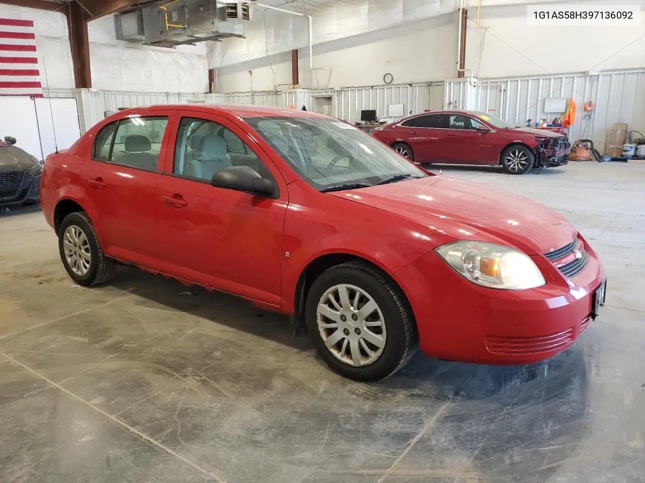 2009 Chevrolet Cobalt Ls VIN: 1G1AS58H397136092 Lot: 56584465