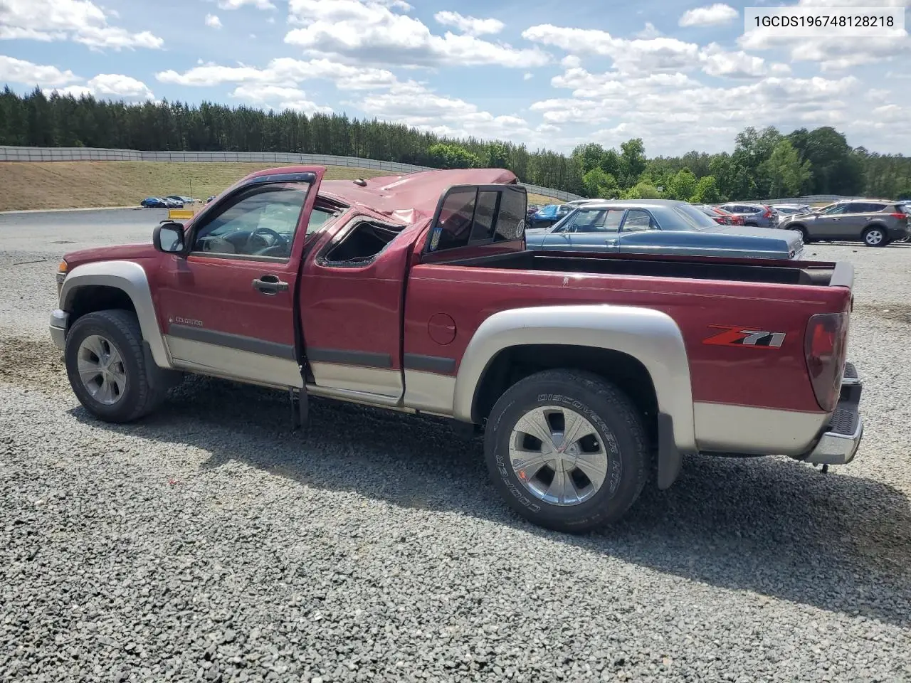 2004 Chevrolet Colorado VIN: 1GCDS196748128218 Lot: 55894295