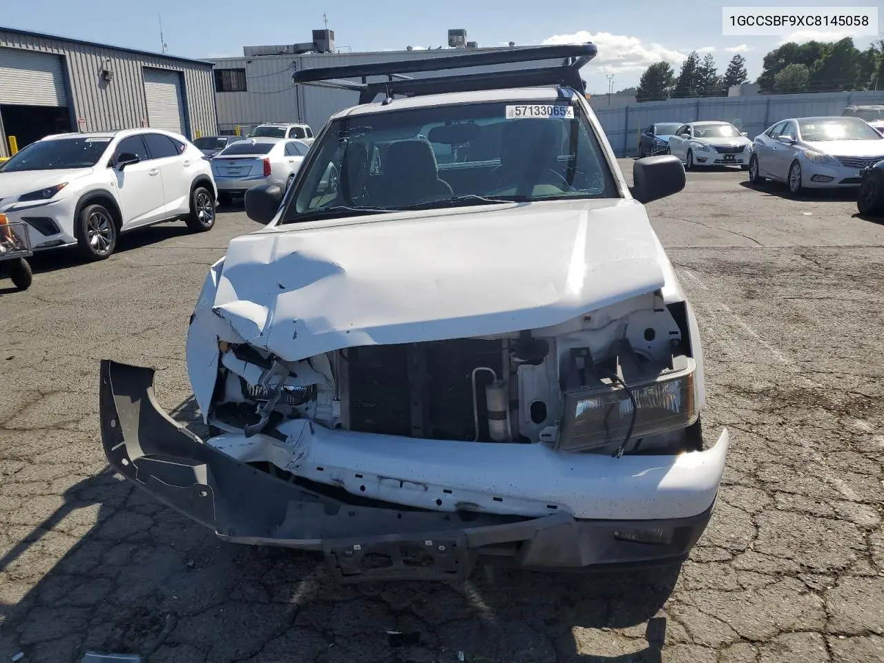 2012 Chevrolet Colorado VIN: 1GCCSBF9XC8145058 Lot: 57133065