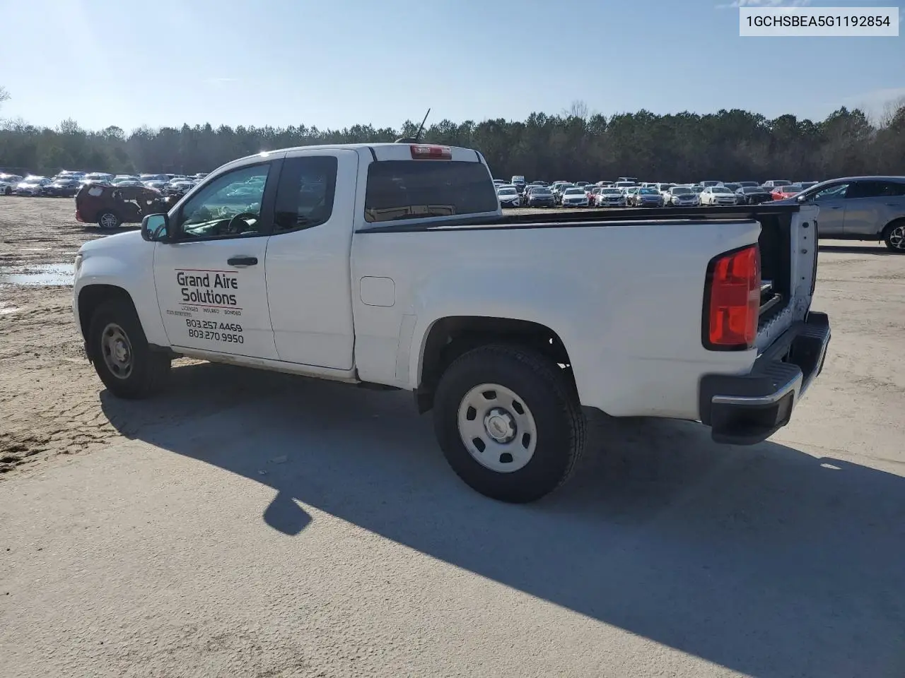 2016 Chevrolet Colorado VIN: 1GCHSBEA5G1192854 Lot: 43579225