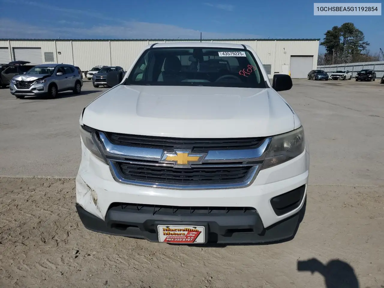 2016 Chevrolet Colorado VIN: 1GCHSBEA5G1192854 Lot: 43579225