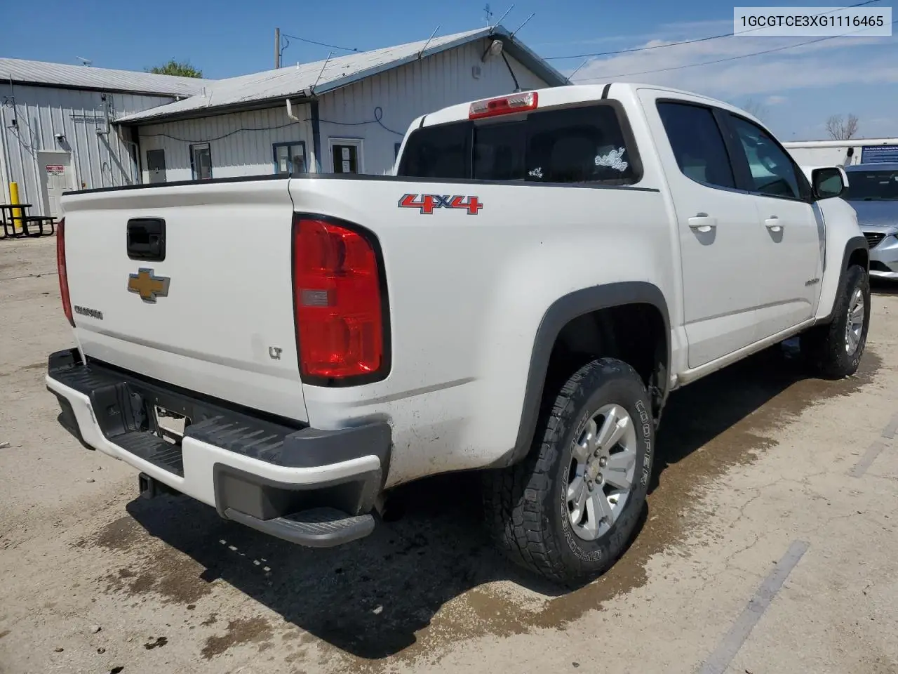 2016 Chevrolet Colorado Lt VIN: 1GCGTCE3XG1116465 Lot: 54088285