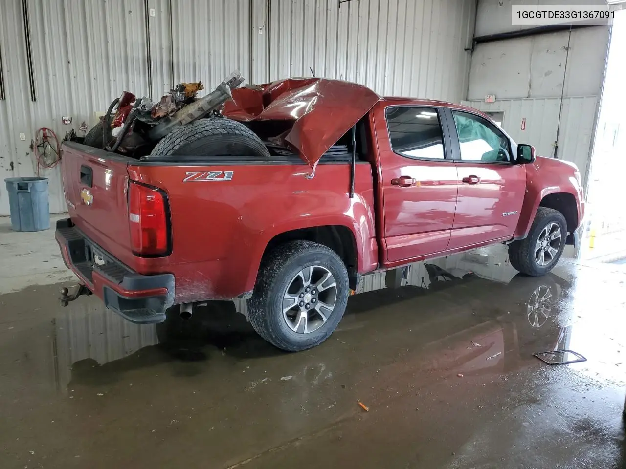 2016 Chevrolet Colorado Z71 VIN: 1GCGTDE33G1367091 Lot: 59325125