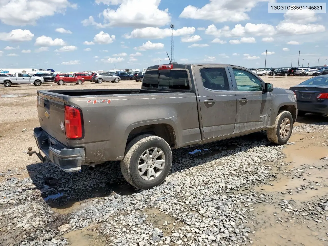 2016 Chevrolet Colorado Lt VIN: 1GCGTCE35G1146831 Lot: 61834735