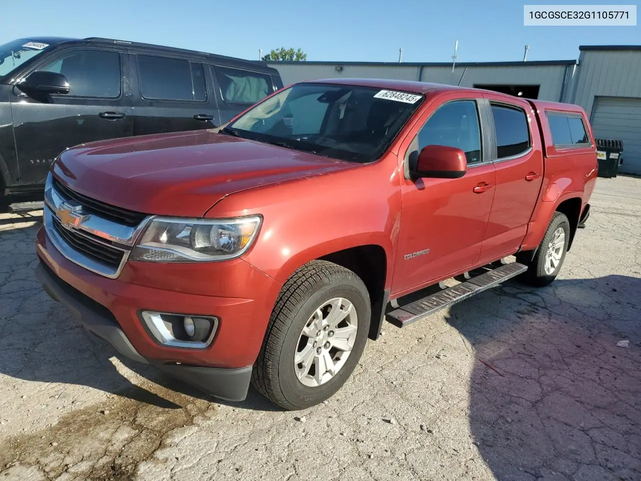 2016 Chevrolet Colorado Lt VIN: 1GCGSCE32G1105771 Lot: 62848245
