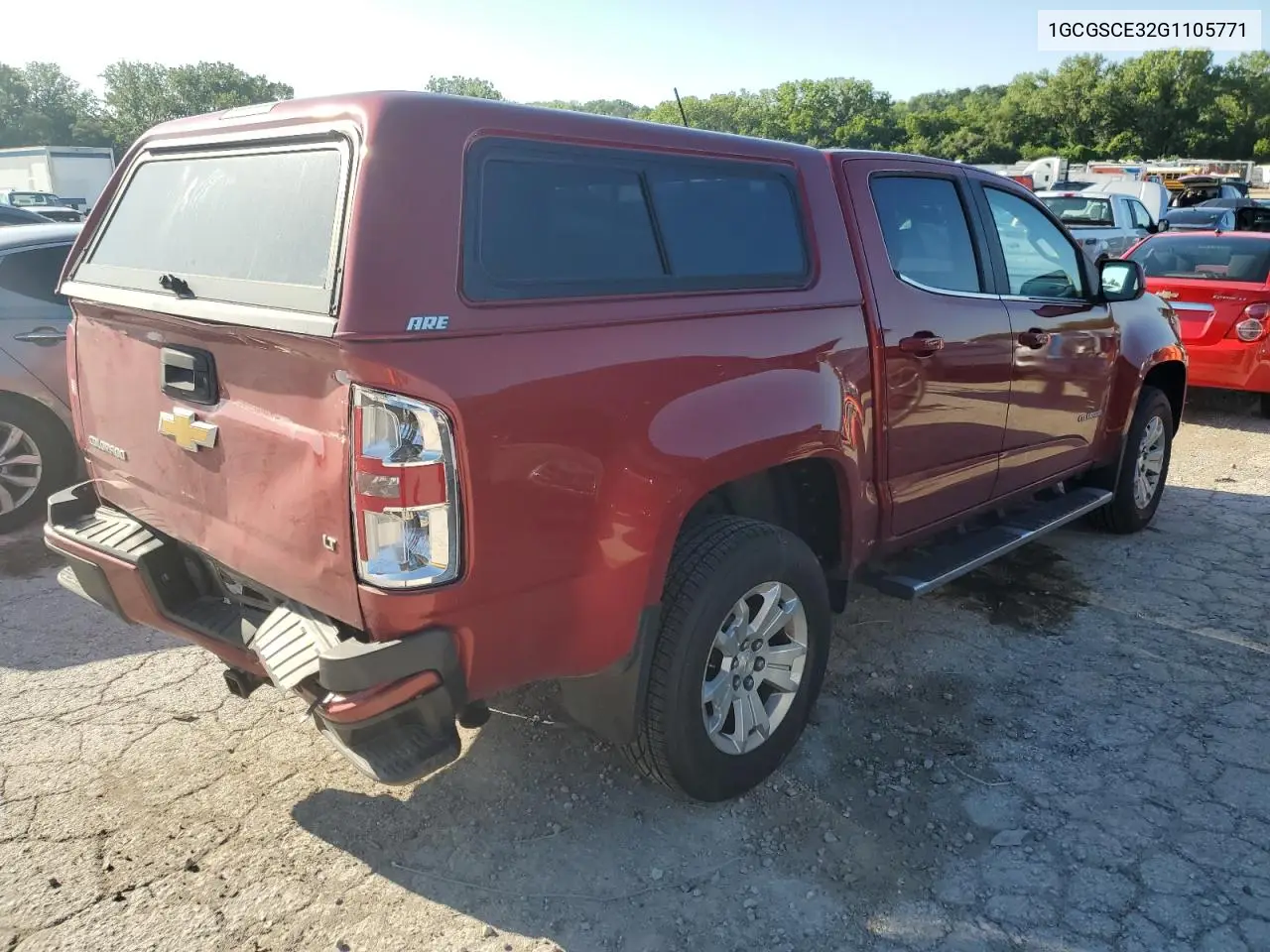 2016 Chevrolet Colorado Lt VIN: 1GCGSCE32G1105771 Lot: 62848245