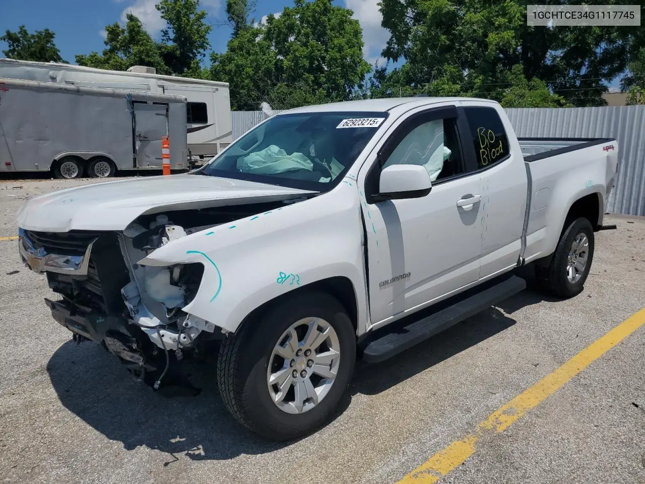 2016 Chevrolet Colorado Lt VIN: 1GCHTCE34G1117745 Lot: 62923215