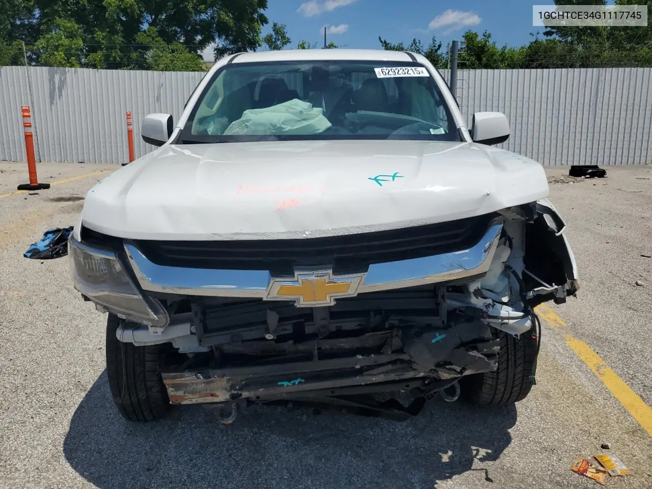 2016 Chevrolet Colorado Lt VIN: 1GCHTCE34G1117745 Lot: 62923215