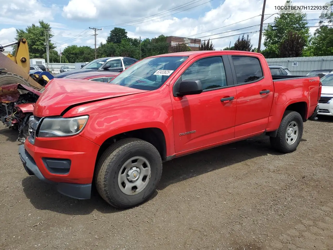 2017 Chevrolet Colorado VIN: 1GCGTBEN7H1229352 Lot: 62403625