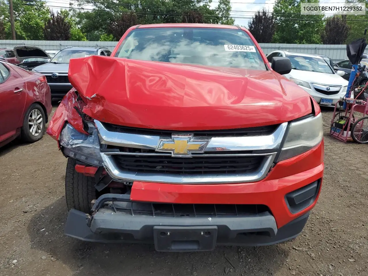2017 Chevrolet Colorado VIN: 1GCGTBEN7H1229352 Lot: 62403625
