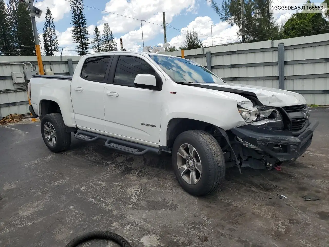 2018 Chevrolet Colorado Z71 VIN: 1GCGSDEA5J1165569 Lot: 56703285