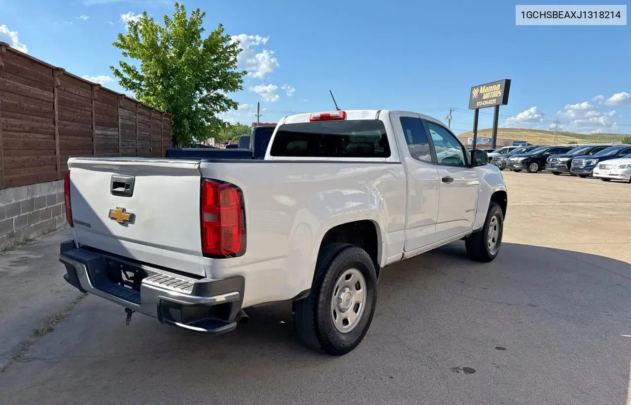 2018 Chevrolet Colorado VIN: 1GCHSBEAXJ1318214 Lot: 63148005