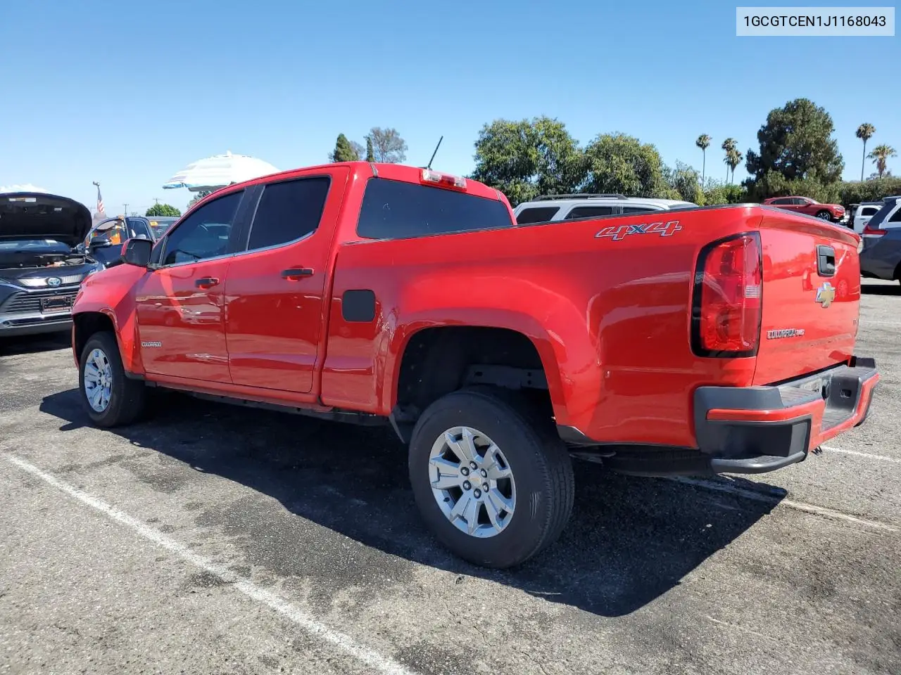 2018 Chevrolet Colorado Lt VIN: 1GCGTCEN1J1168043 Lot: 66343435