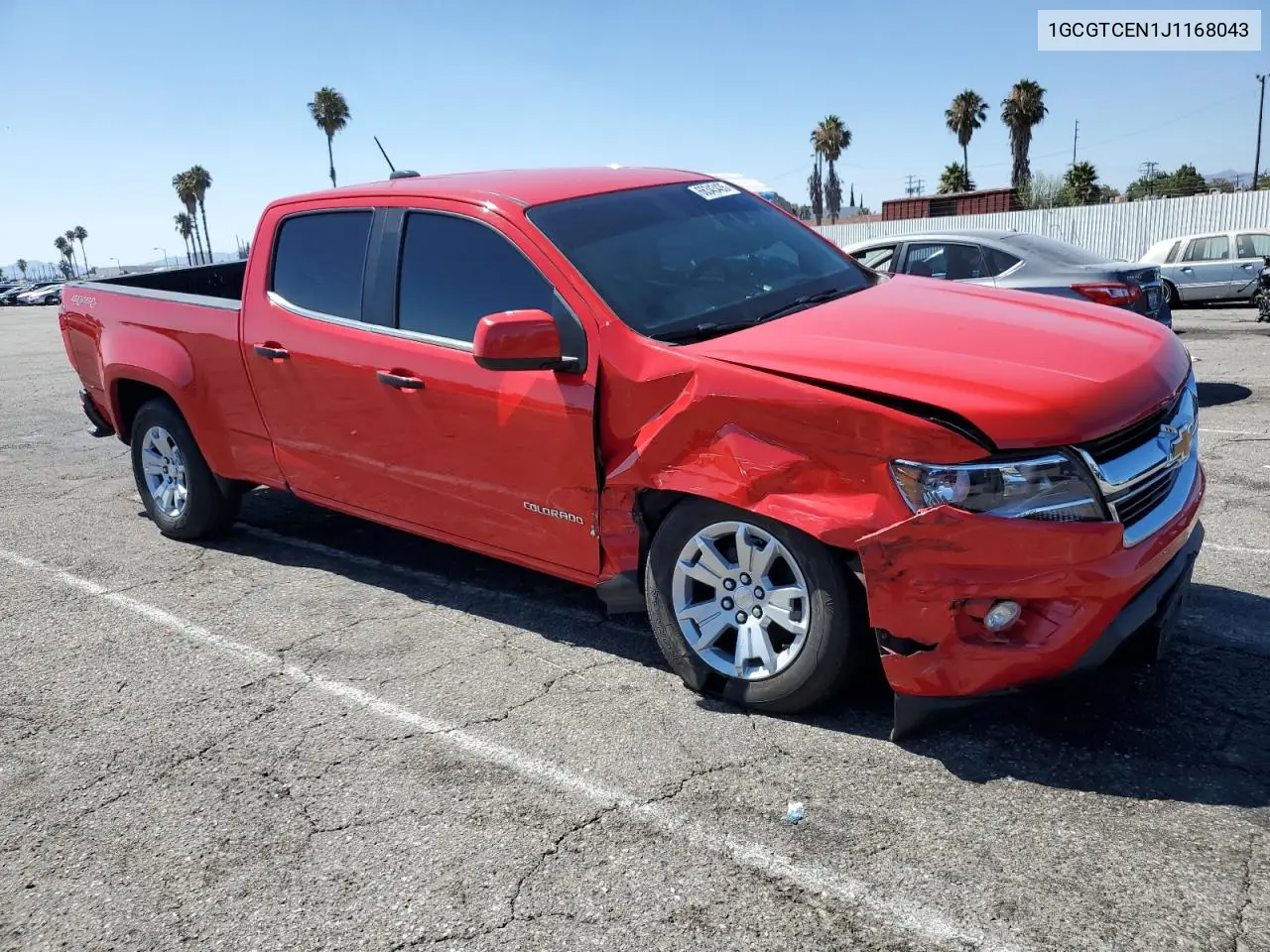 2018 Chevrolet Colorado Lt VIN: 1GCGTCEN1J1168043 Lot: 66343435