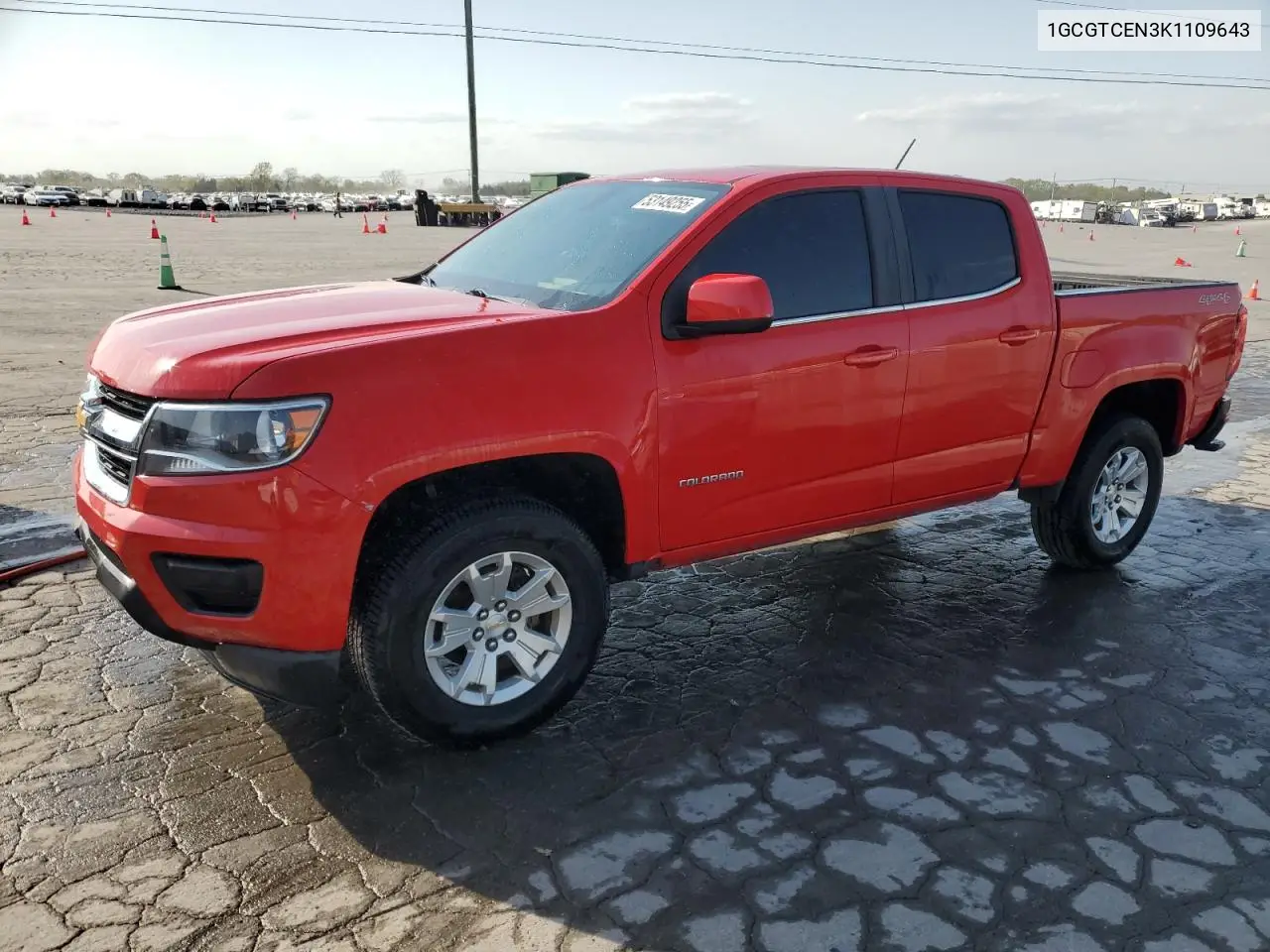 2019 Chevrolet Colorado Lt VIN: 1GCGTCEN3K1109643 Lot: 53149255