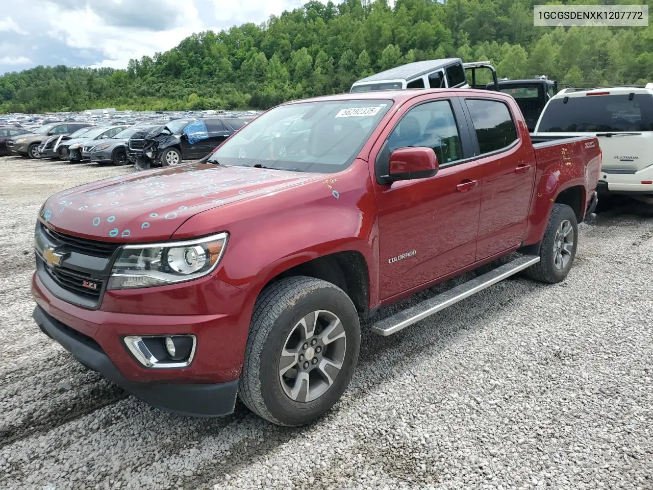 2019 Chevrolet Colorado Z71 VIN: 1GCGSDENXK1207772 Lot: 56292335