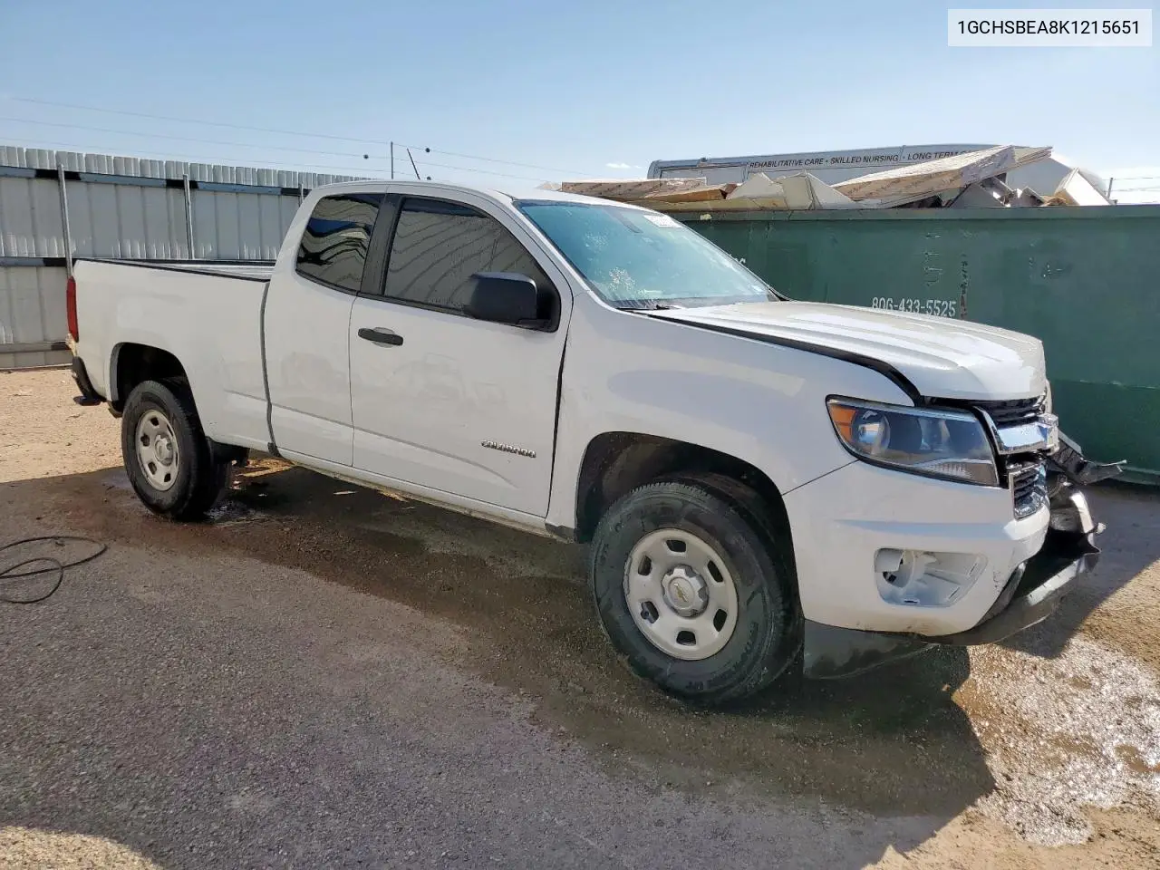 2019 Chevrolet Colorado VIN: 1GCHSBEA8K1215651 Lot: 60896665