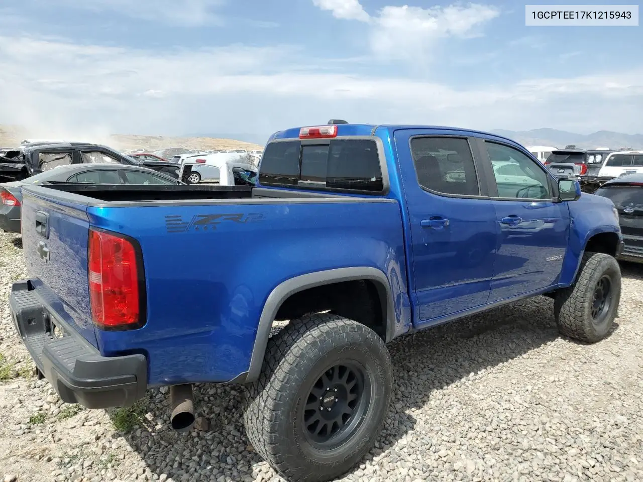 2019 Chevrolet Colorado Zr2 VIN: 1GCPTEE17K1215943 Lot: 63032565