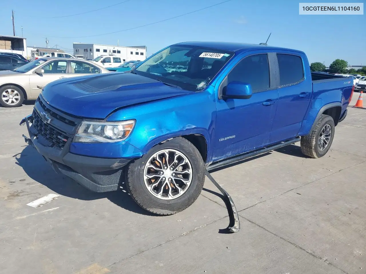 2020 Chevrolet Colorado Zr2 VIN: 1GCGTEEN6L1104160 Lot: 56140705