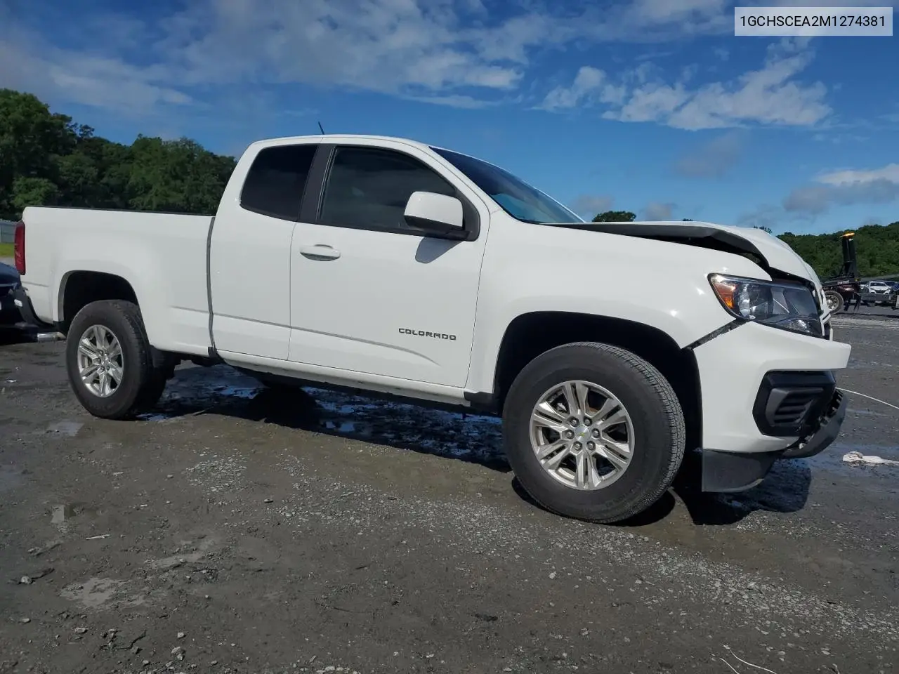 2021 Chevrolet Colorado Lt VIN: 1GCHSCEA2M1274381 Lot: 56934045