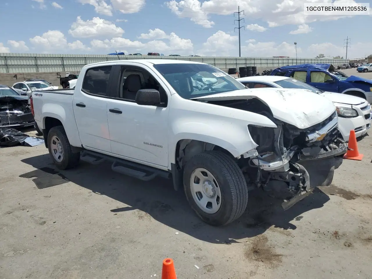 2021 Chevrolet Colorado VIN: 1GCGTBEN4M1205536 Lot: 61927795