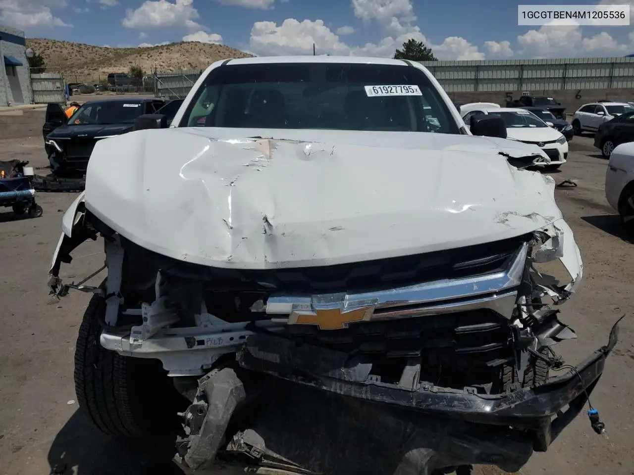 2021 Chevrolet Colorado VIN: 1GCGTBEN4M1205536 Lot: 61927795