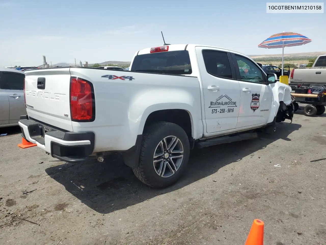 2021 Chevrolet Colorado VIN: 1GCGTBEN1M1210158 Lot: 61996375