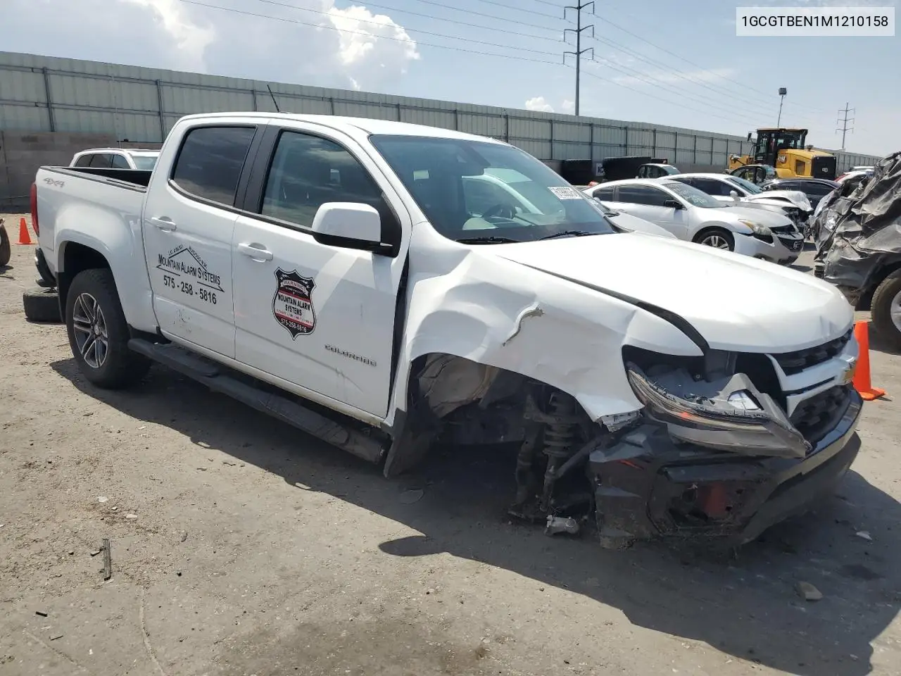 2021 Chevrolet Colorado VIN: 1GCGTBEN1M1210158 Lot: 61996375