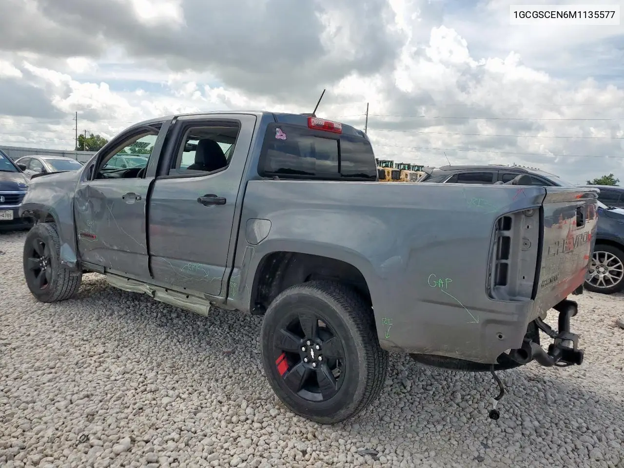2021 Chevrolet Colorado Lt VIN: 1GCGSCEN6M1135577 Lot: 62049645