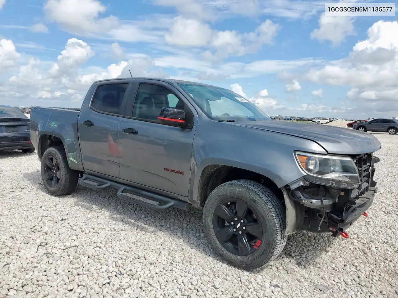 2021 Chevrolet Colorado Lt VIN: 1GCGSCEN6M1135577 Lot: 62049645