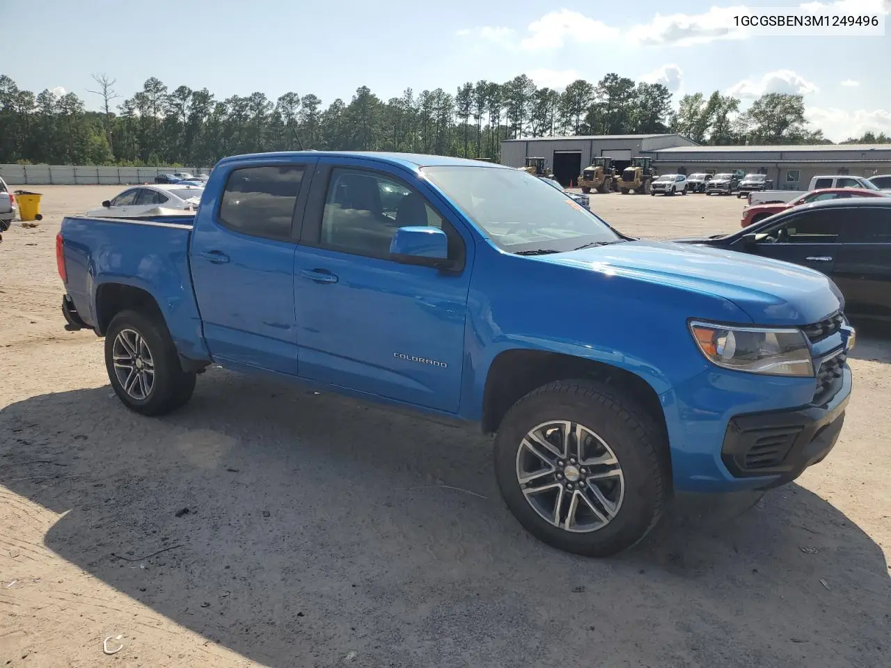 2021 Chevrolet Colorado VIN: 1GCGSBEN3M1249496 Lot: 62059345