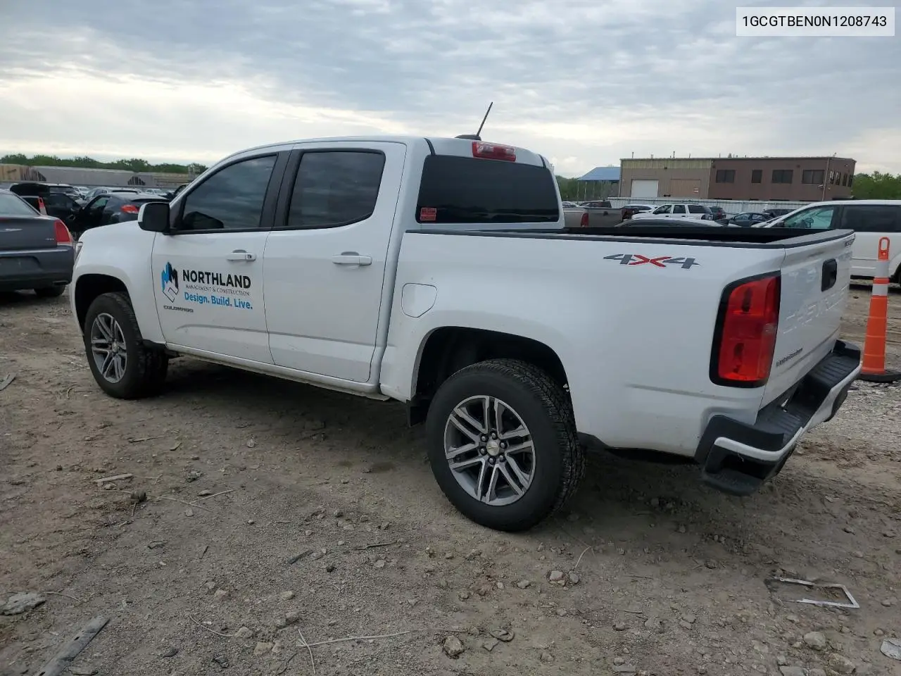 2022 Chevrolet Colorado VIN: 1GCGTBEN0N1208743 Lot: 55581755