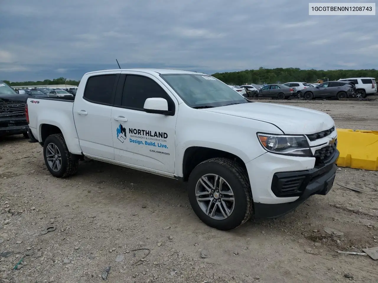 2022 Chevrolet Colorado VIN: 1GCGTBEN0N1208743 Lot: 55581755
