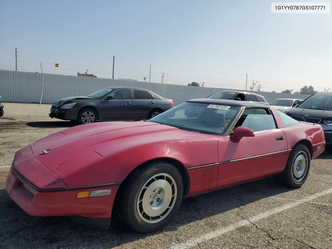 1986 Chevrolet Corvette VIN: 1G1YY0787G5107771 Lot: 62780125
