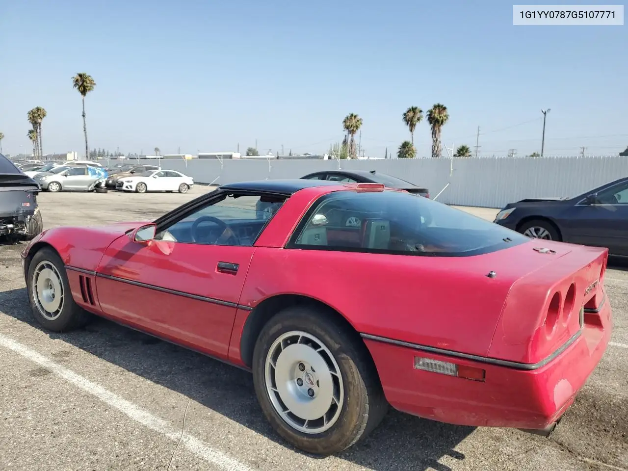 1986 Chevrolet Corvette VIN: 1G1YY0787G5107771 Lot: 62780125