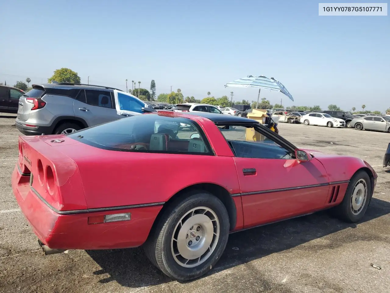 1986 Chevrolet Corvette VIN: 1G1YY0787G5107771 Lot: 62780125