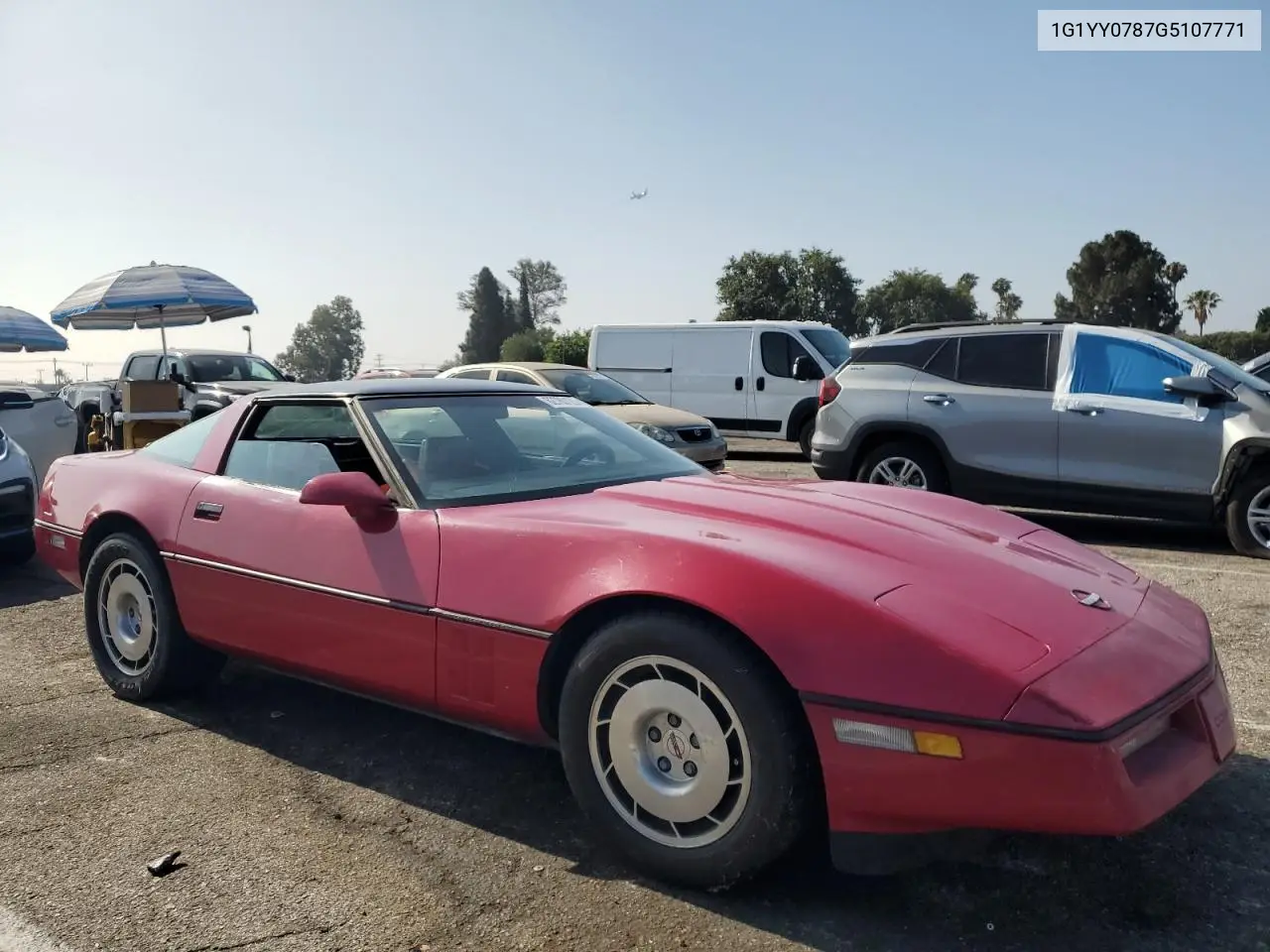 1986 Chevrolet Corvette VIN: 1G1YY0787G5107771 Lot: 62780125