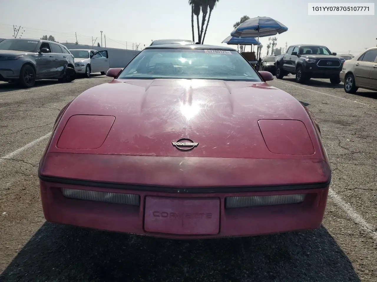 1986 Chevrolet Corvette VIN: 1G1YY0787G5107771 Lot: 62780125