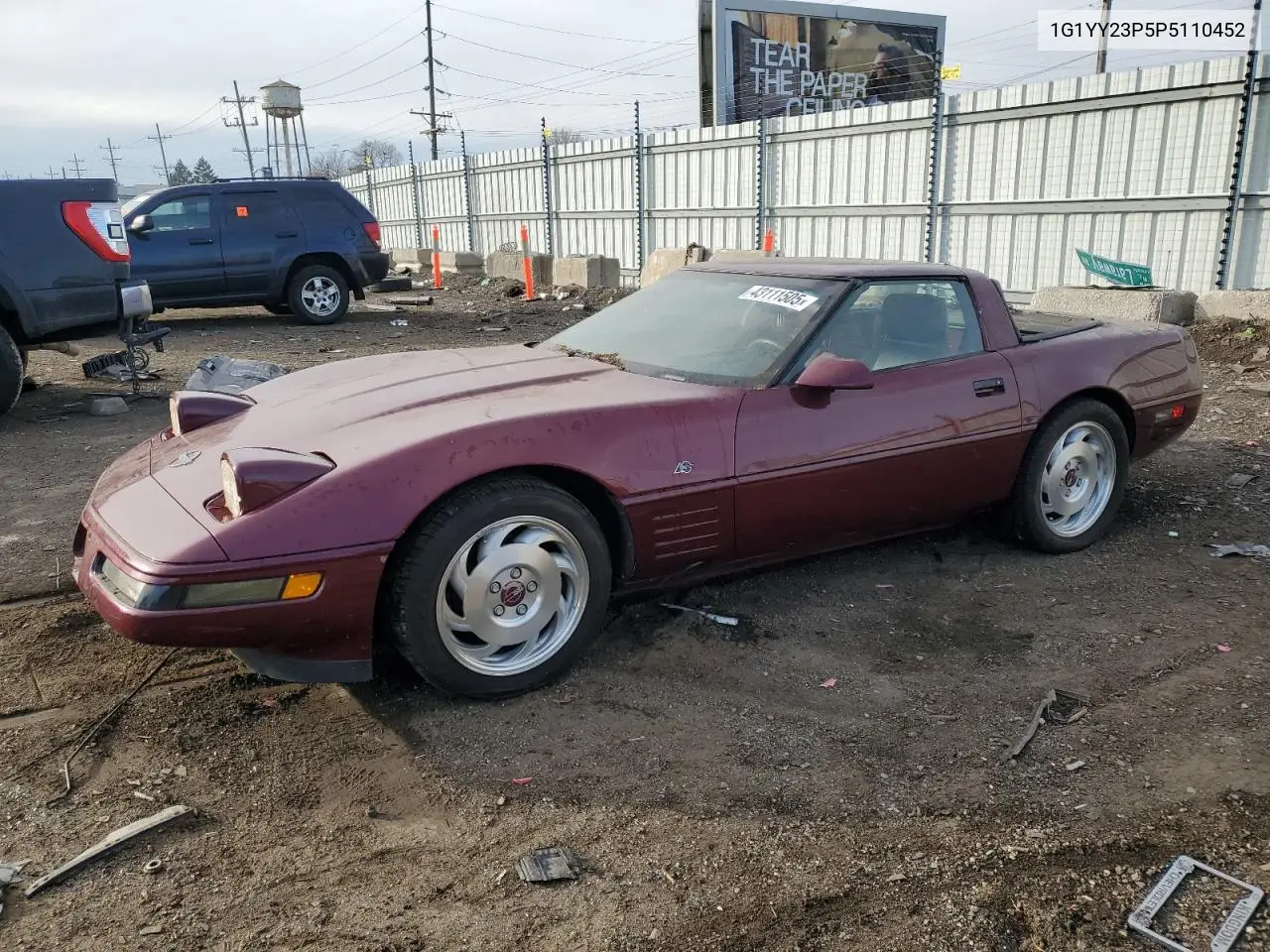 1993 Chevrolet Corvette VIN: 1G1YY23P5P5110452 Lot: 43111505