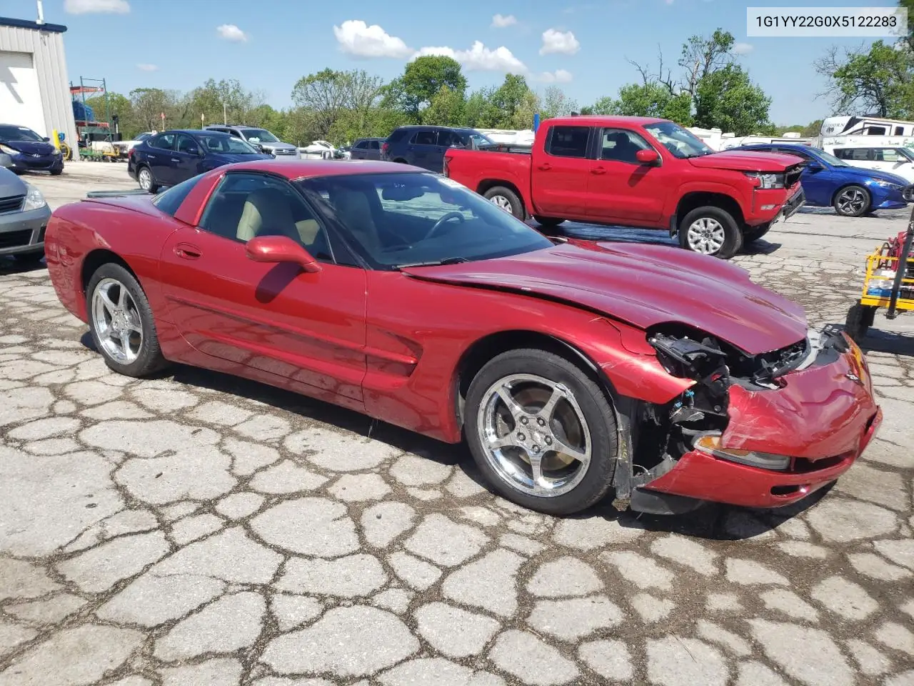 1999 Chevrolet Corvette VIN: 1G1YY22G0X5122283 Lot: 55505165