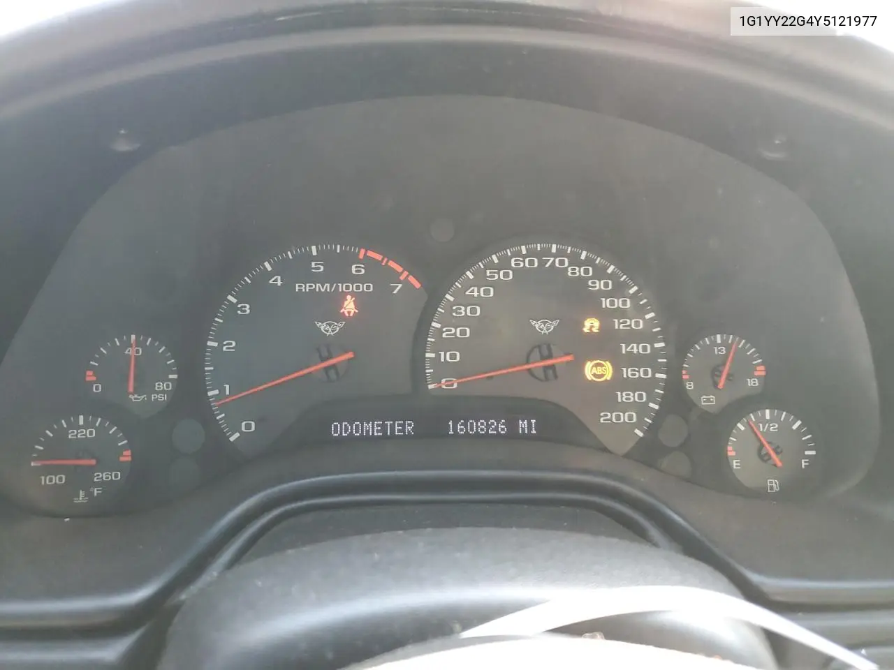 2000 Chevrolet Corvette VIN: 1G1YY22G4Y5121977 Lot: 55858985